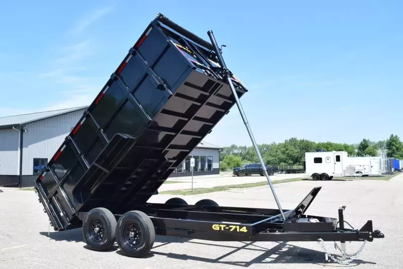 GRIFFIN 7x14 14K DUMP TRAILER w/ 48" SIDES AND TELESCOPING CYLINDER