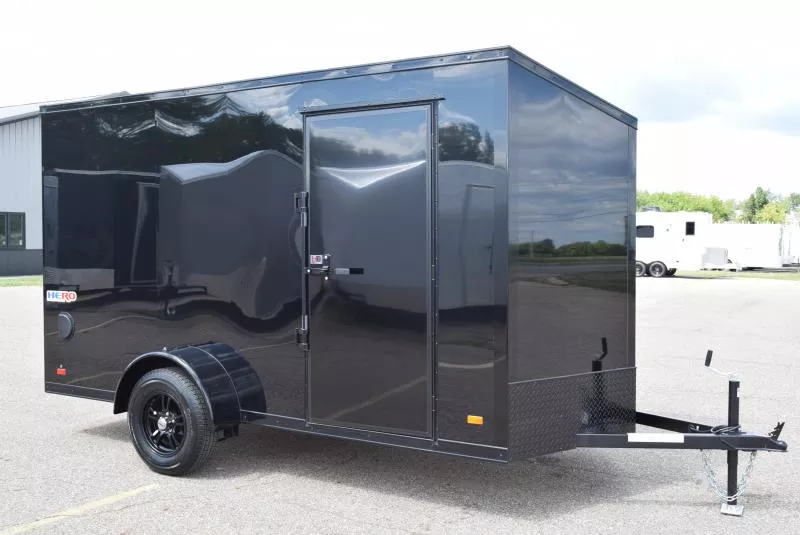 BRAVO HERO 6x12 *MIDNIGHT EDITION* ENCLOSED CARGO TRAILER - POLYCOR .080 EXTERIOR