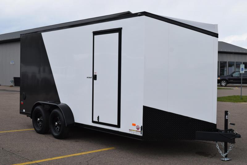BRAVO 7x16 SCOUT *MIDNIGHT EDITION* CARGO TRAILER W/ BEAVERTAIL FLOOR BRAVO 7x16 SCOUT *MIDNIGHT EDITION* CARGO TRAILER W/ BEAVERTAIL FLOOR