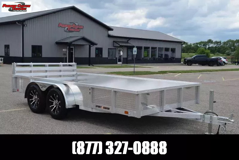 SPORT HAVEN 7x14 DELUXE OPEN UTILITY w/ BI-FOLD RAMP GATE & ATP SIDES ...