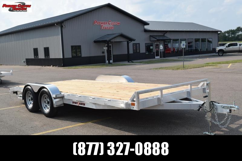 SPORT HAVEN 18' ALUMINUM OPEN CAR HAULER w/ WOOD DECK SPORT HAVEN 18' ALUMINUM OPEN CAR HAULER w/ WOOD DECK
