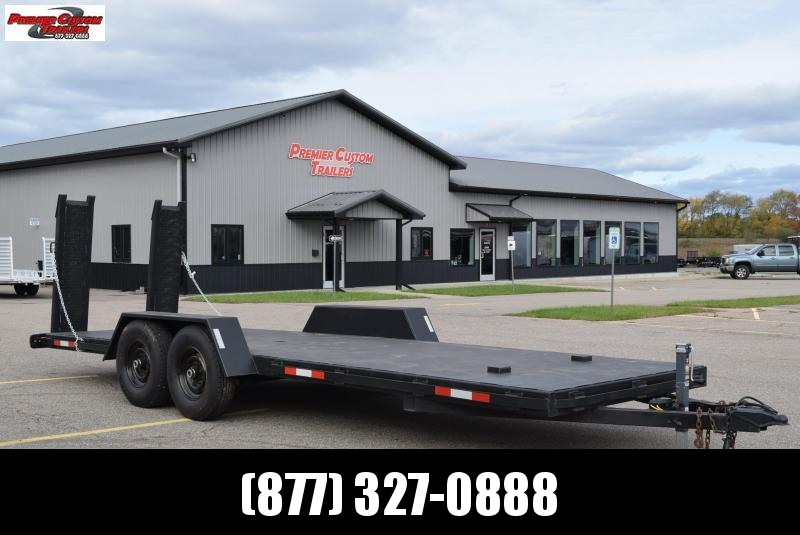 USED 22' STEEL DECK 14K EQUIPMENT TRAILER USED 22' STEEL DECK 14K EQUIPMENT TRAILER
