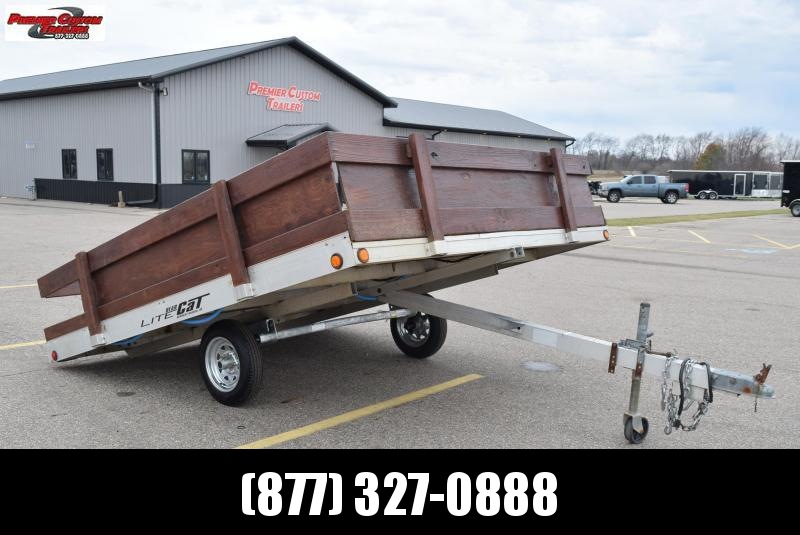 USED 2003 BEARCAT 102"X10' ALUMINUM DECKOVER TILT BED SNOWMOBILE TRAILER USED 2003 BEARCAT 102"X10' ALUMINUM DECKOVER TILT BED SNOWMOBILE TRAILER