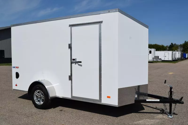 BRAVO HERO 6x12 ENCLOSED CARGO TRAILER - POLYCOR .080 EXTERIOR