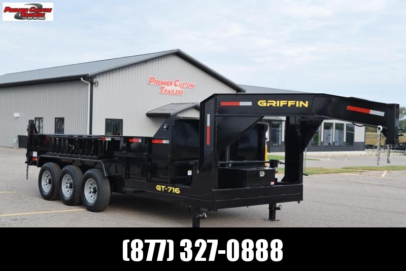 GRIFFIN 16' GOOSENECK TELESCOPING DUMP TRAILER w/ 14,000LB DUMP CAPACITY GRIFFIN 16' GOOSENECK TELESCOPING DUMP TRAILER w/ 14,000LB DUMP CAPACITY