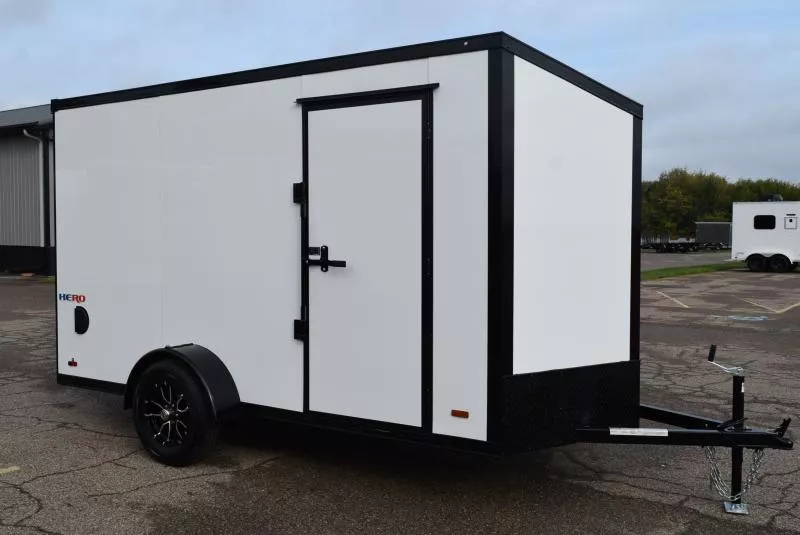 BRAVO HERO 6x12 *MIDNIGHT EDITION* ENCLOSED CARGO TRAILER - POLYCOR .080 EXTERIOR