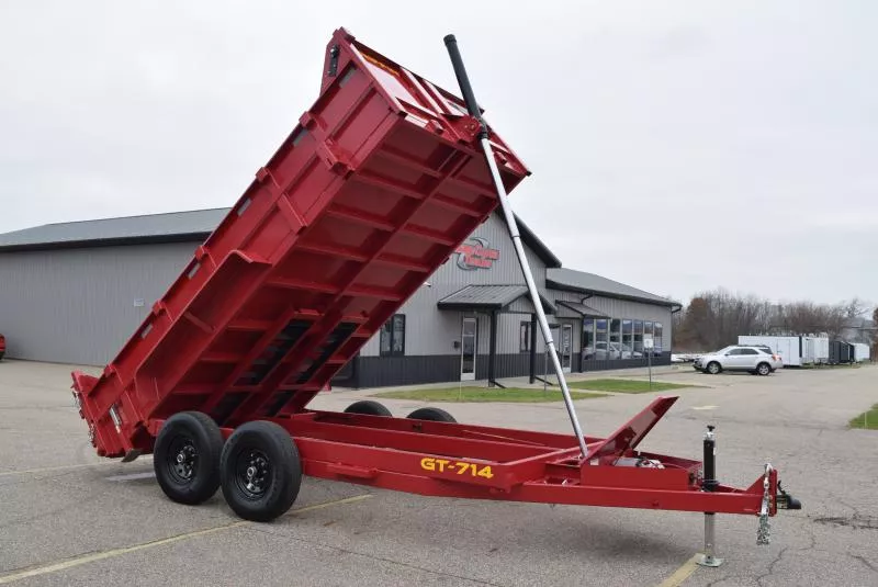 GRIFFIN 7x14 14K DUMP TRAILER w/ TELESCOPING CYLINDER