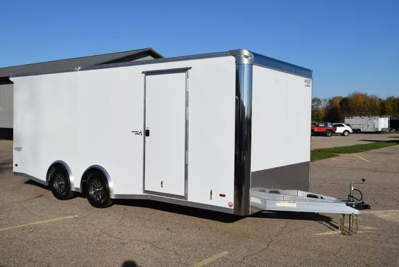 BRAVO SILVER STAR 8.5x20' ALUMINUM ENCLOSED CAR HAULER w/ 5200lb AXLES