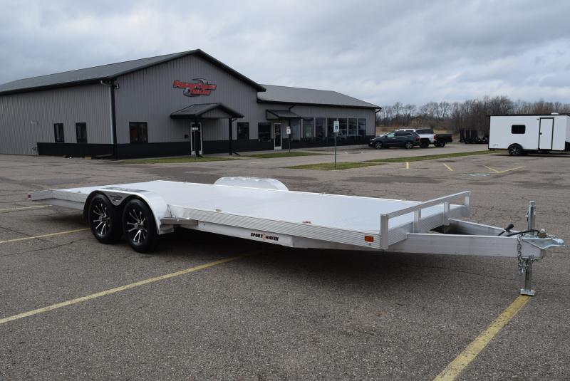 SPORT HAVEN 22' PREMIUM SERIES ALUMINUM OPEN CAR HAULER - 7K GVWR
