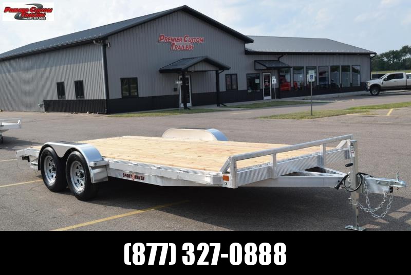 SPORT HAVEN 18' ALUMINUM OPEN CAR HAULER w/ WOOD DECK SPORT HAVEN 18' ALUMINUM OPEN CAR HAULER w/ WOOD DECK