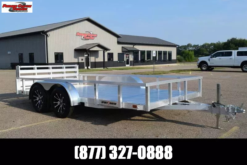 SPORT HAVEN 7x14 DELUXE OPEN UTILITY w/ BI-FOLD RAMP GATE | Custom ...