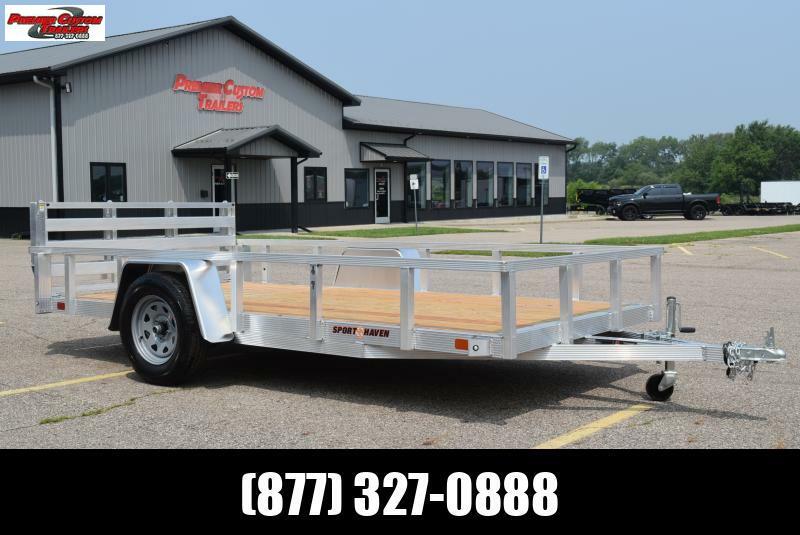 SPORT HAVEN 6x12 OPEN UTILITY TRAILER w/ BI-FOLD RAMP GATE in ...