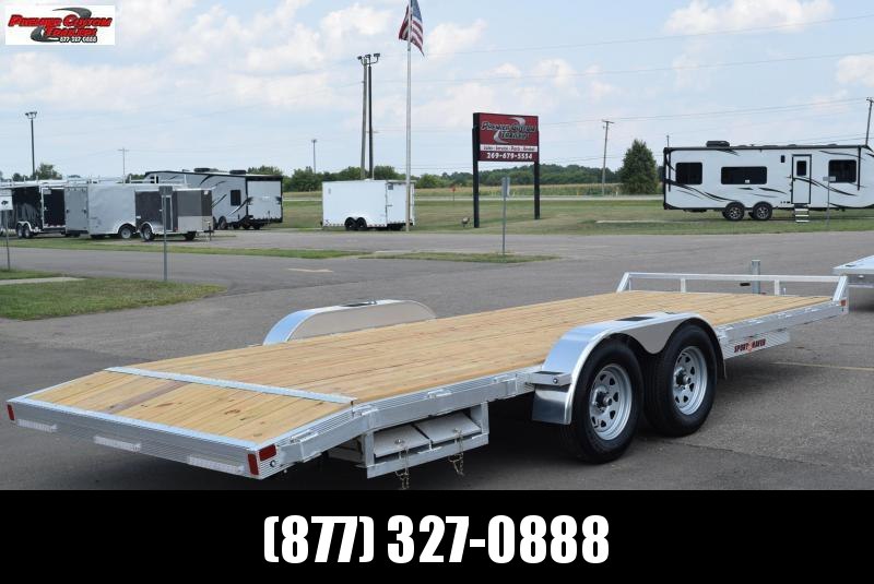 SPORT HAVEN 20' ALUMINUM OPEN CAR HAULER w/ WOOD DECK SPORT HAVEN 20' ALUMINUM OPEN CAR HAULER w/ WOOD DECK