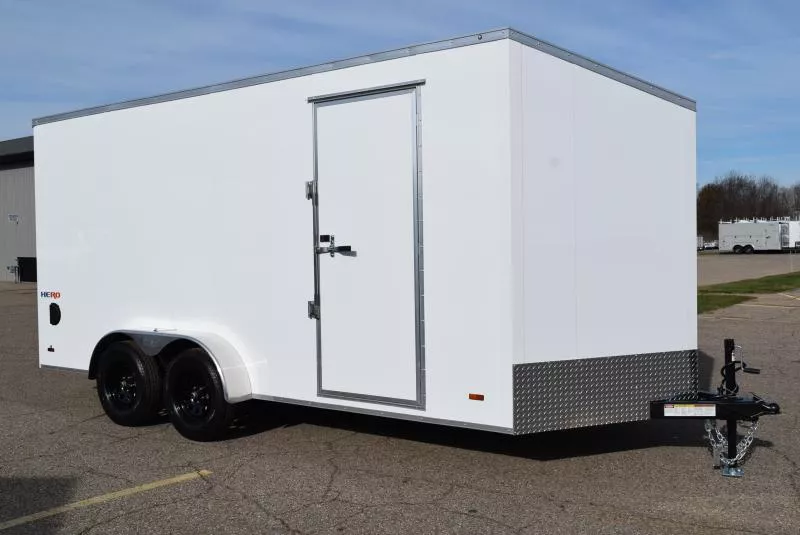 BRAVO HERO 7x16 ENCLOSED CARGO TRAILER - .080 POLYCOR EXTERIOR