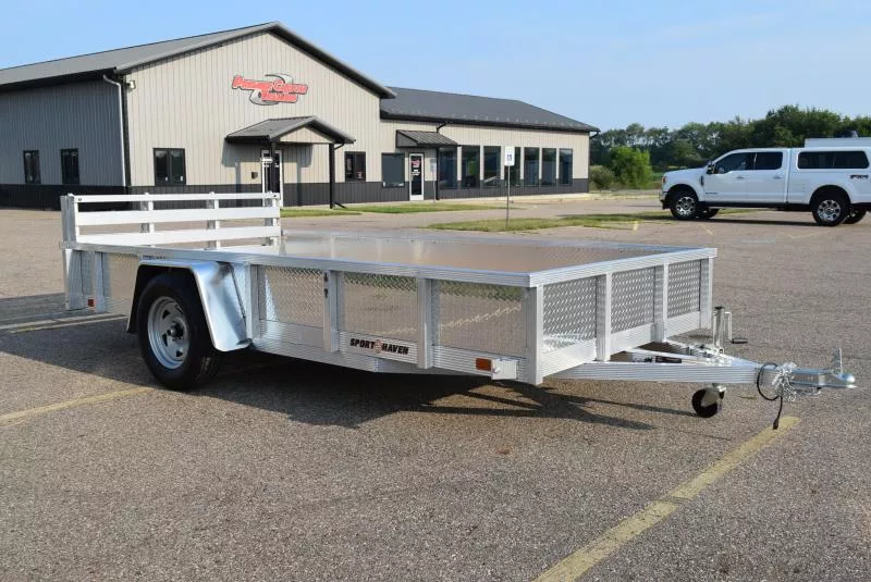 SPORT HAVEN 6x14 OPEN UTILITY TRAILER w/ ATP SIDES & BI-FOLD GATE