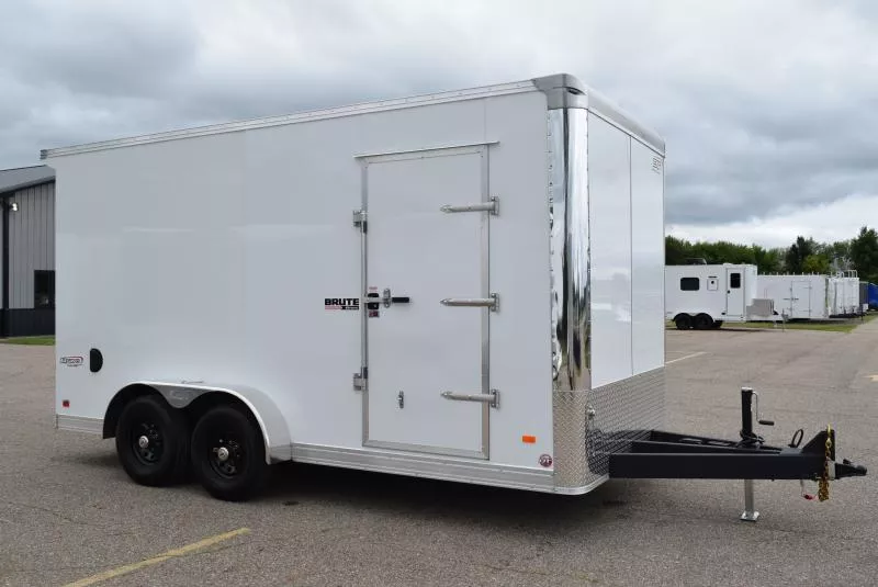 BRAVO 7x16 BRUTE HEAVY DUTY CARGO TRAILER W/ SCISSOR LIFT PACKAGE