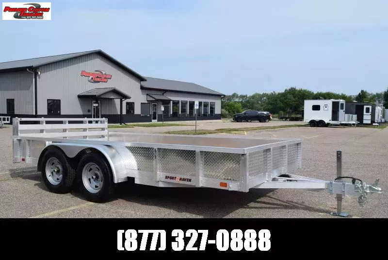 SPORT HAVEN 7x14 OPEN UTILITY w/ BI-FOLD RAMP GATE & ATP SIDES in ...