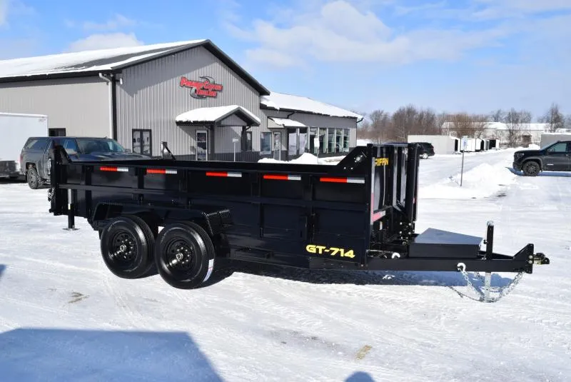 GRIFFIN 7x14 14K DUMP TRAILER w/ TELESCOPING CYLINDER