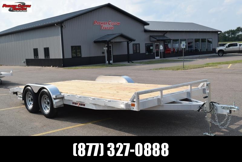 SPORT HAVEN 18' ALUMINUM OPEN CAR HAULER w/ WOOD DECK SPORT HAVEN 18' ALUMINUM OPEN CAR HAULER w/ WOOD DECK