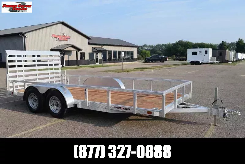 SPORT HAVEN 7x16 OPEN UTILITY TRAILER W/ HD REAR RAMP GATE in ...