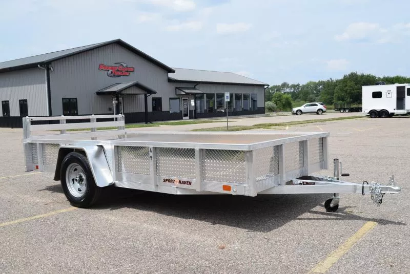 SPORT HAVEN 6x12 OPEN UTILITY TRAILER w/ ATP SIDES & BI-FOLD GATE