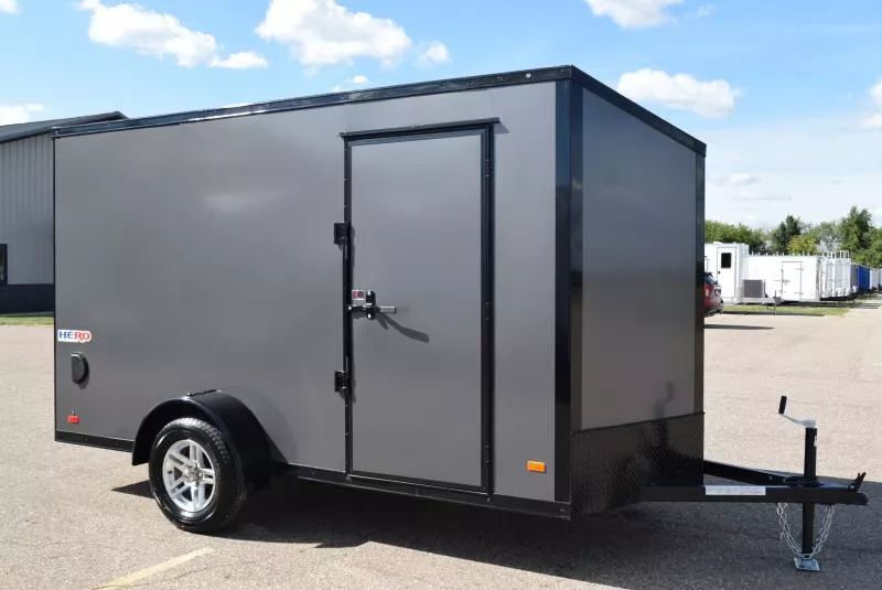 BRAVO HERO 6x12 *MIDNIGHT EDITION* ENCLOSED CARGO TRAILER - POLYCOR .080 EXTERIOR