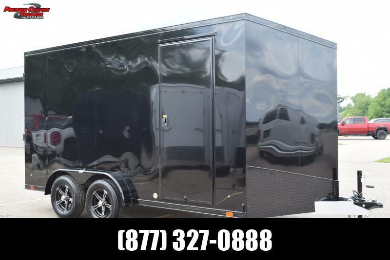 ATC 7x14 STO 300 ALUMINUM CARGO TRAILER w/ BLACK TRIM PACKAGE Custom