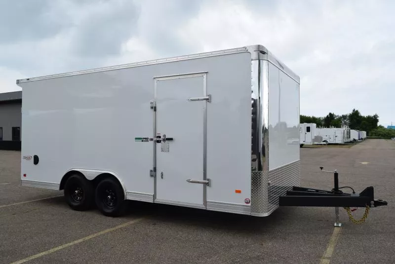 BRAVO STAR 8.5x18 GREENPRO ENCLOSED LANDSCAPE CARGO TRAILER w/ POLYCOR EXTERIOR