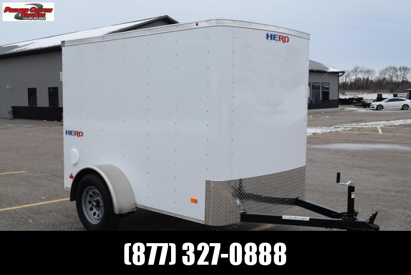 BRAVO HERO 5x8 ENCLOSED CARGO TRAILER w/ SINGLE REAR SWING DOOR BRAVO HERO 5x8 ENCLOSED CARGO TRAILER w/ SINGLE REAR SWING DOOR