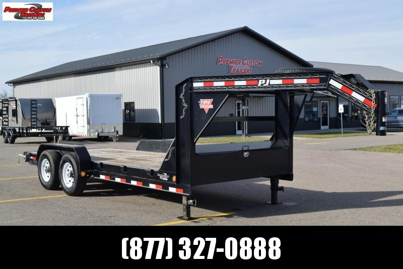 USED 2019 PJ TRAILERS 16' GOOSENECK 14K EQUIPMENT TRAILER USED 2019 PJ TRAILERS 16' GOOSENECK 14K EQUIPMENT TRAILER