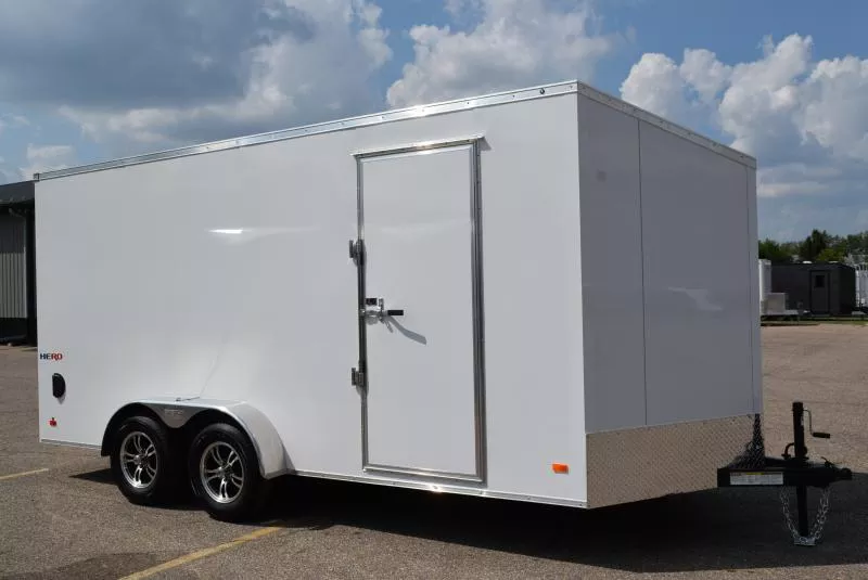 BRAVO HERO 7x16 ENCLOSED CARGO TRAILER - .080 POLYCOR EXTERIOR
