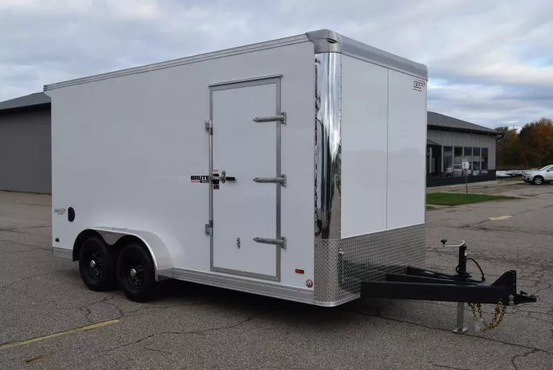 BRAVO 7x16 BRUTE HEAVY DUTY CARGO TRAILER W/ SCISSOR LIFT PACKAGE