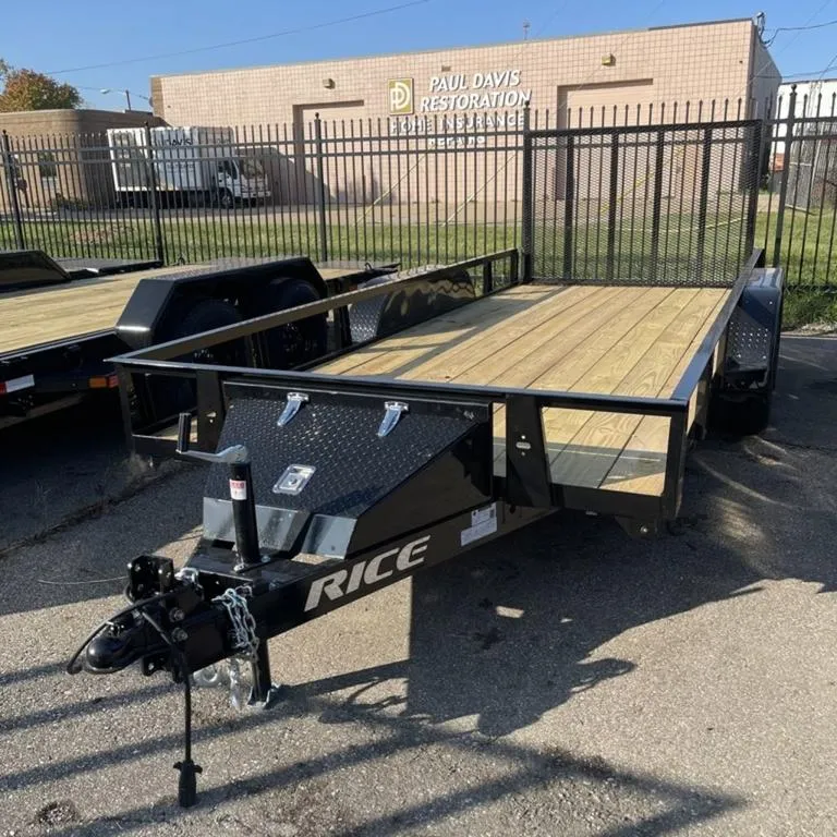 2025 Rice Trailers Tandem Stealth 76" x 16' 