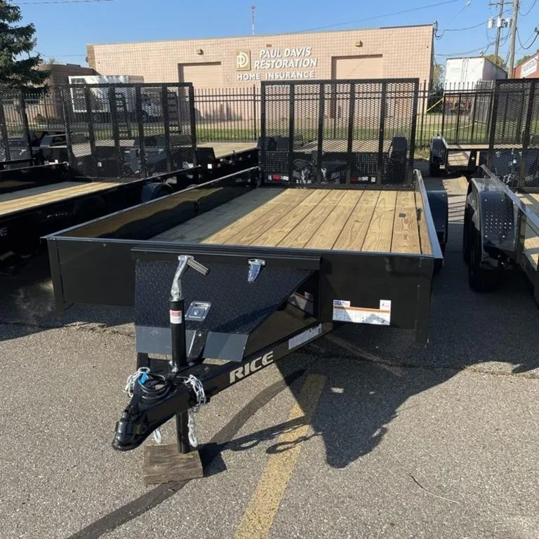2025 Rice Trailers Single Axle stealth 76" x 14' 