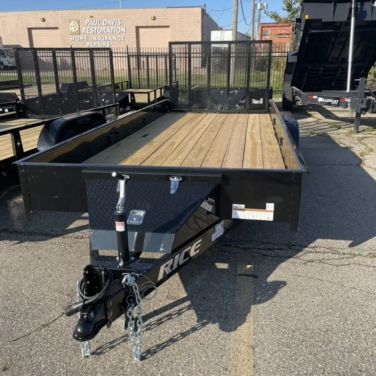 2025 Rice Trailers Tandem Stealth 76" x 16' 