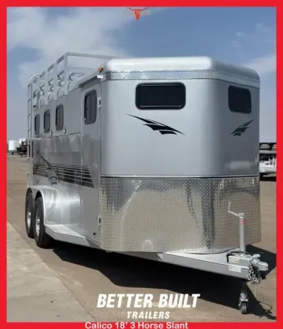 2026 Calico Trailers 3 HORSE SLANT RANCH KING