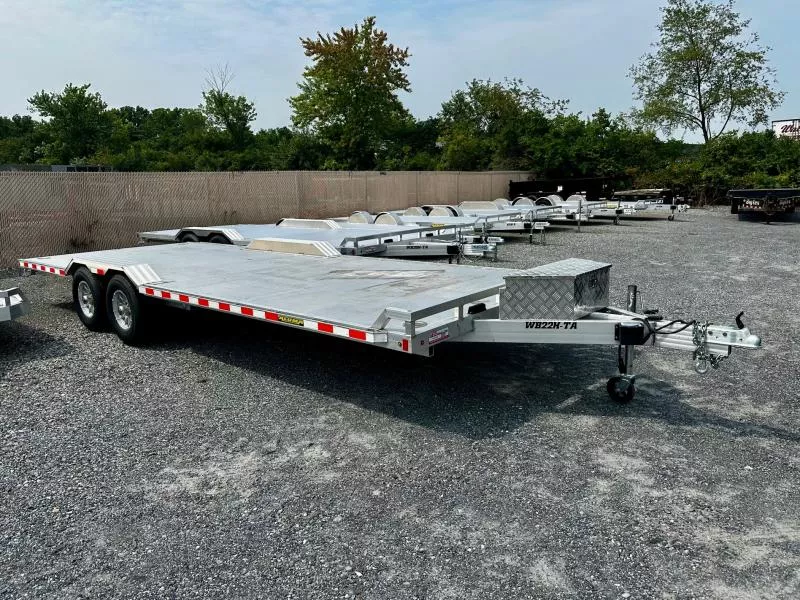 2025 Aluma WB22H-TA-DOF (102"x22') 10K Tandem Axle DOF Aluminum Car / Racing Trailer