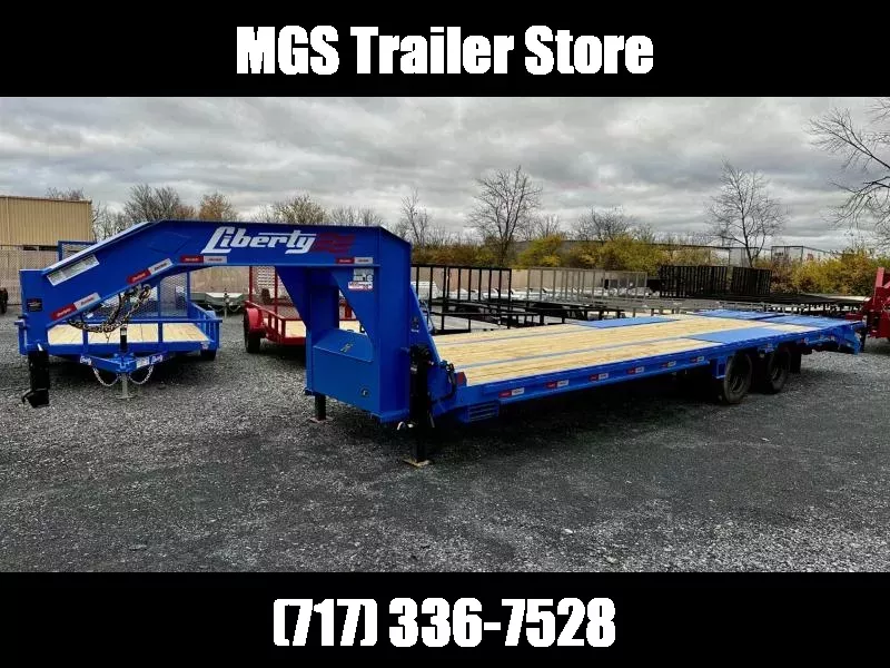 2025 Liberty LF25K102X25+5B12GN (102"x25'+5') 25.9K Gooseneck Flatbed Trailer w/Mammoth Ramps 1762809066