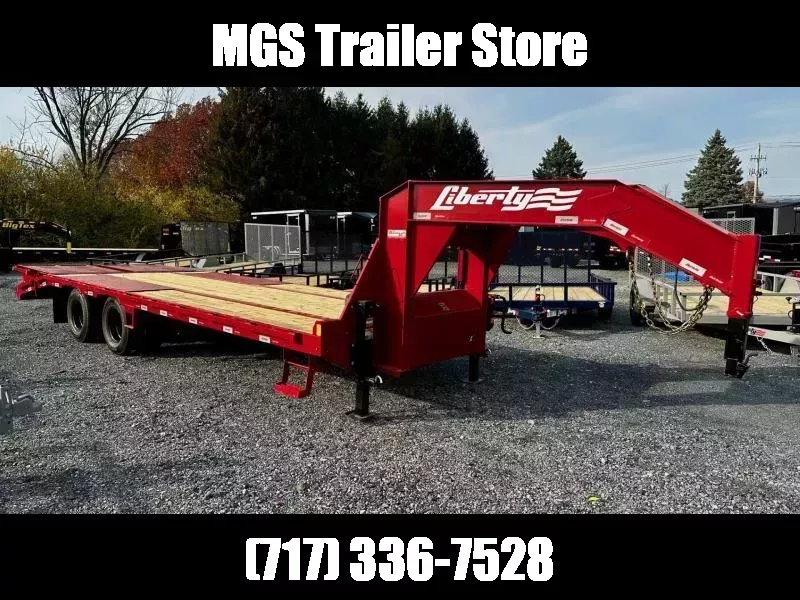 2025 Liberty LF22K102X20+5B12GN (102"x20'+5') 23.9K Gooseneck Flatbed Trailer w/Mammoth Ramps 1762809205