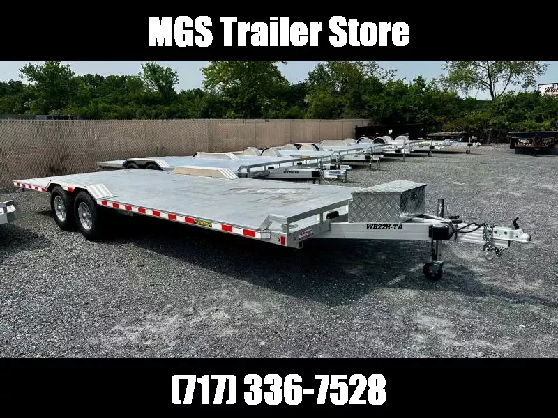 2025 Aluma WB22H-TA-DOF (102"x22') 10K Tandem Axle DOF Aluminum Car / Racing Trailer 1754409220