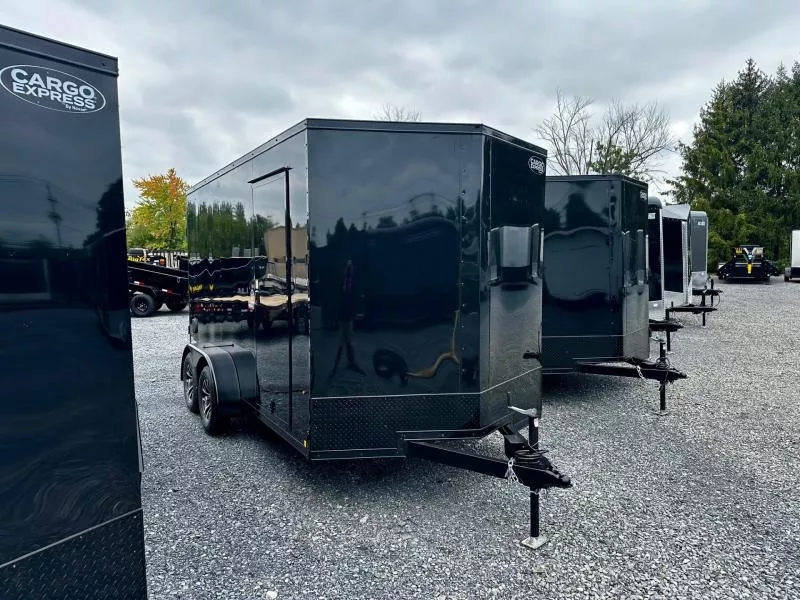 2026 Cargo Express (7'x14') V-nose Blackout Cargo / Enclosed Trailer