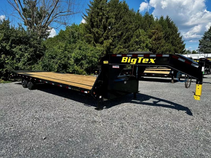 2026 Big Tex Trailers 16GN-30D5A-MRBK (102"x25'+5') 17.5K Gooseneck Flatbed Trailer w/MEGA Ramps