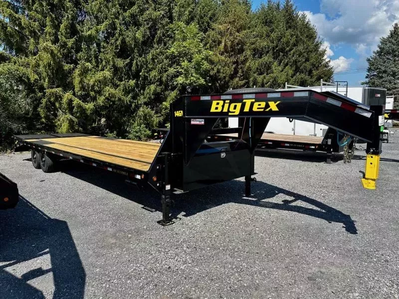 2026 Big Tex Trailers 14GN-30D5A-MRBK (102"x25'+5') 15.9K Gooseneck Flatbed Trailer w/MEGA Ramps