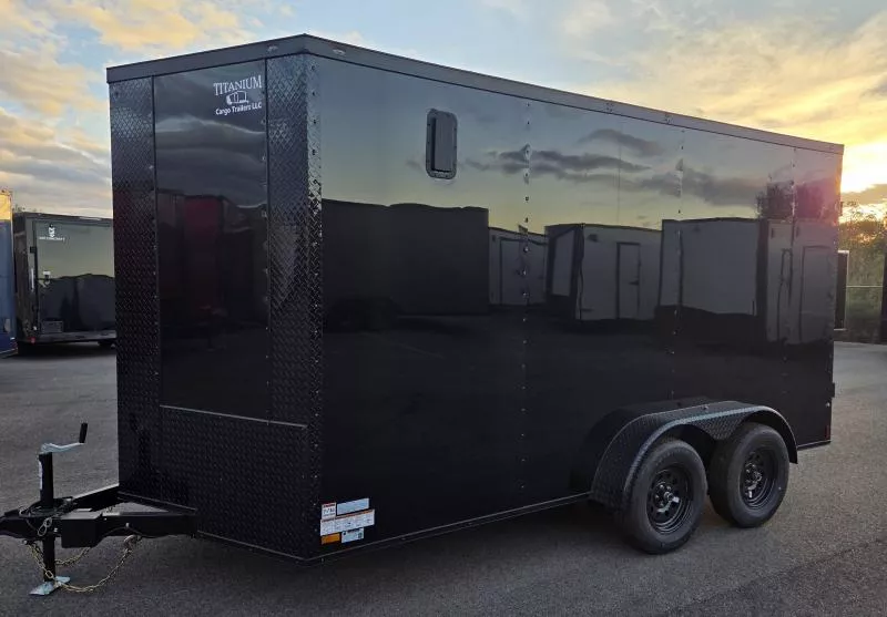 New 7x14 Barn Doors - BlackOut .080 Polycore Ext  - 7' Int Ht - Cargo / Enclosed Trailer