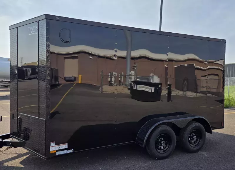 2025 Titanium 7x14 BlackOut .080 Polycore Ext  - 7' Int Ht Enclosed Trailer