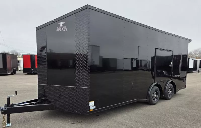 New 2026 8.5x20 - Torsion Spread - Blackout .080 PolyCore Ext - Wing - Escape Door - 7.5' Int Ht - Enclosed Trailer / Car Hauler