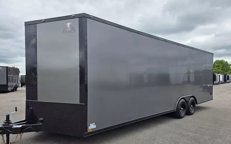 2026 Anvil 8.5x24 Gray/BlackOut .080 PolyCore Ext - 7' Int Ht - 5200# Axles Enclosed Trailer / Car Hauler