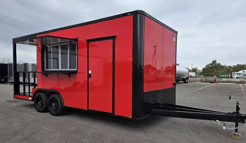 New 2026 8.5x20 - Porch Concession Trailer - Sinks - Electric - A/C