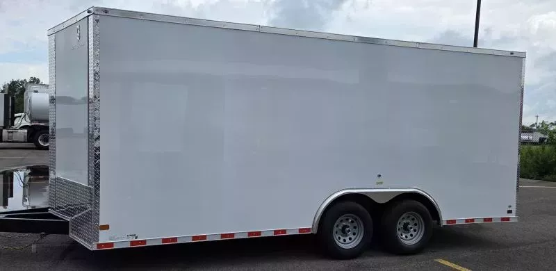 New 2026 8.5x18 - Screwless .080 PolyCore Ext - 5200# Axles - 7' Int Ht - Enclosed Trailer / Car Hauler