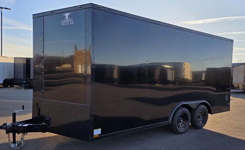 New 2026 8.5x16 - BlackOut .080 Polycore Ext - 7' Int Ht - Enclosed Trailer / Car Hauler